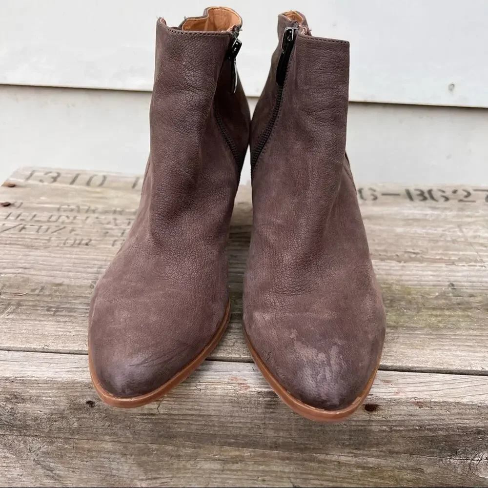 Franco Sarto Aeron brown Chelsea boot booties 7.5M